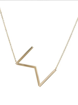 9K Gold Necklace with Monogram Pendant