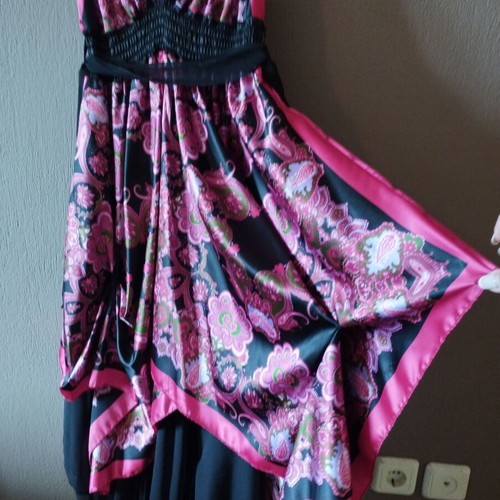 Rinascimento women's summer dress like new, black multicolor, size L