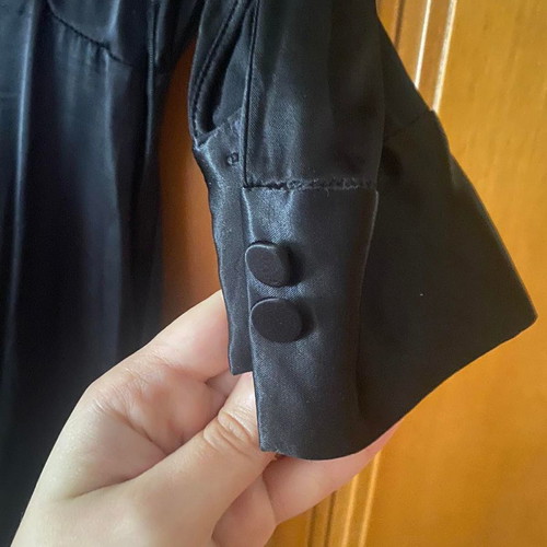 Zara satin dress used, black, slim fit, size S