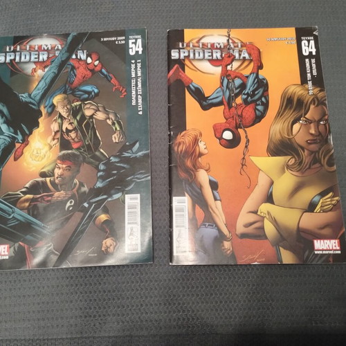 Ultimate Spiderman comics like new, issues 54 and 64