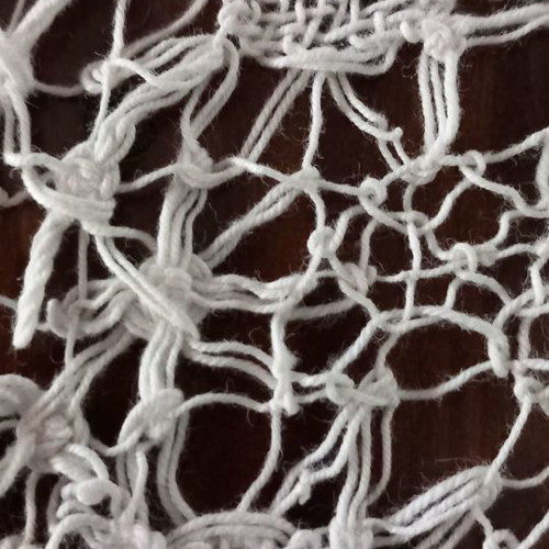 Table runner used, finely crocheted with thin thread, size 0.30-0.70