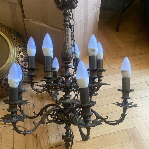 Bronze antique chandelier like new