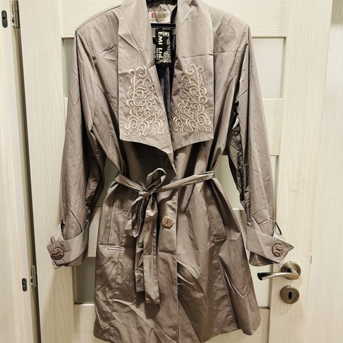 EMI Ltd. Elegant New Women's Coat Sonia Koleva Size 54 Beige