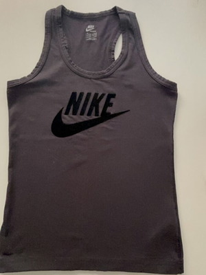 Nike sportswear tank top for women, dark grey with black logo