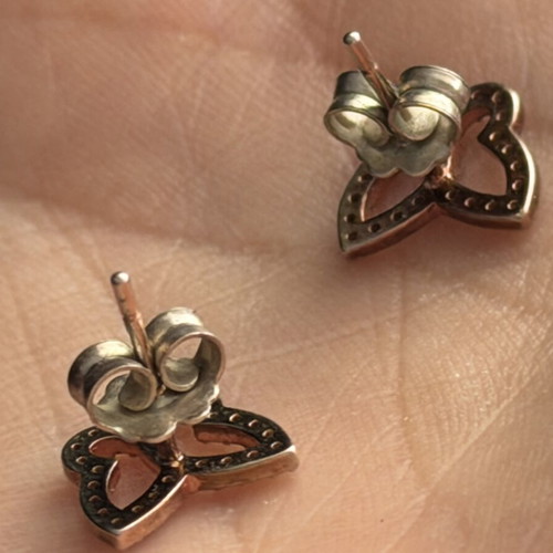 Silver stud butterfly earrings 925