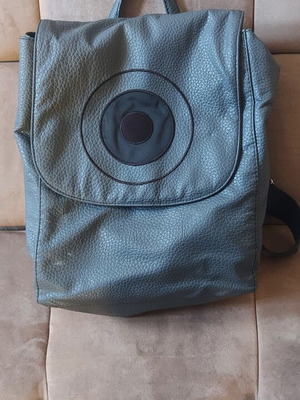 Christina Malle backpack bag used, black and gray