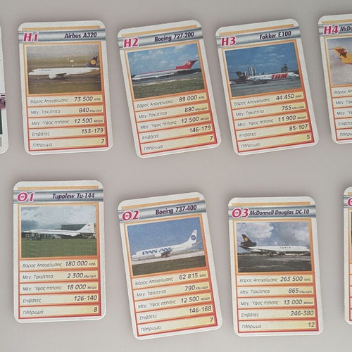 Yperatou Sygchrona Aeroplana card game like new
