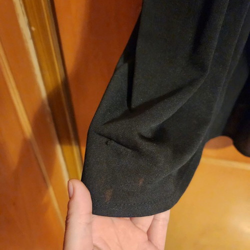 Black dress used with long train