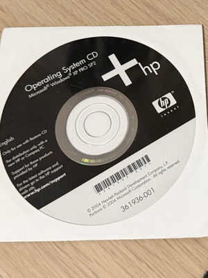 Windows XP SP2 Operating System CD for HP authentic, new