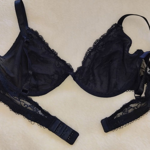Calvin Klein black see through lace bra without padding, like new