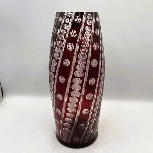 Art Nouveau glass vase ruby like new, 1885-1920