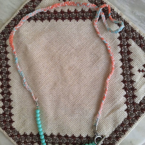 five-row bracelet blue orange