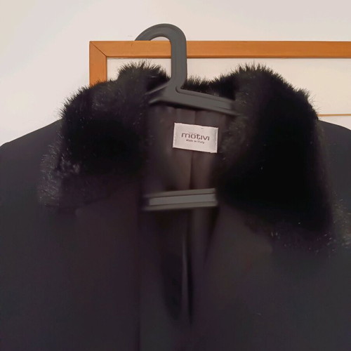Motivi jacket with fur collar used, size M, black