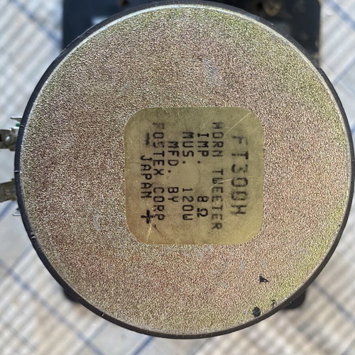 Fostex FT300H horn tweeter pair, 8Ω 120W, vintage