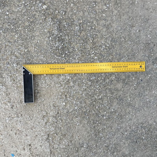 Carpenter's Square 50 cm made of tempered steel new