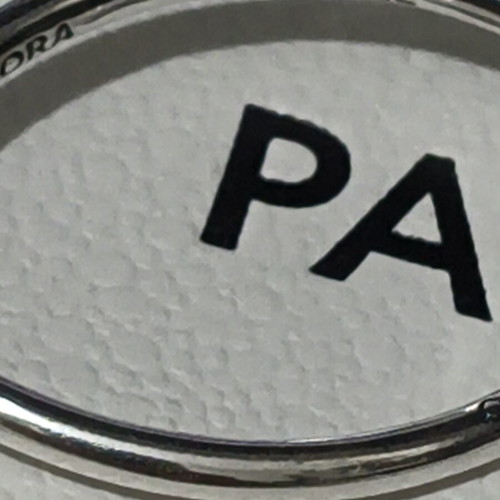 Pandora silver hoop earrings like new with engraved logo