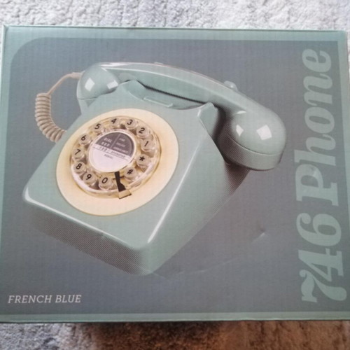Retro style telephone 1960's 746 French Blue used, like new