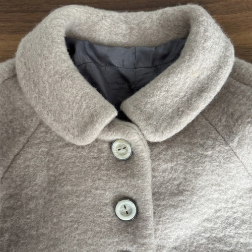 Zara beige teddy coat girl like new, wool blend