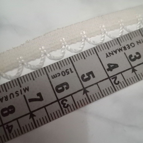Elastic ribbon with loops like new, off-white-sugar color