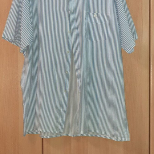 Harry Morgan striped shirt XL 44-45 like new, white and blue stripes