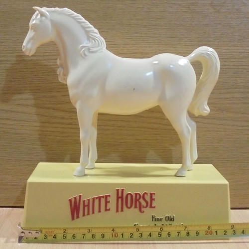White Horse Scotch Whisky old promotional plastic statue used