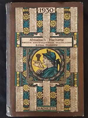 Almanach Hachette 1930 μεταχειρισμένο γαλλικό βιβλίο Art Deco