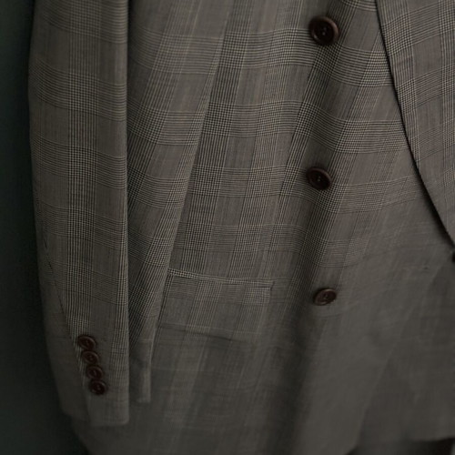 Hugo Boss σακάκι μεταχειρισμένο, γκρι καρό, μέγεθος 50/L με δώρο παντελόνι
