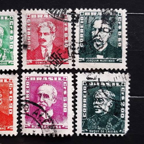 Brazil 1947-1955 stamp collection like new, 6 pieces