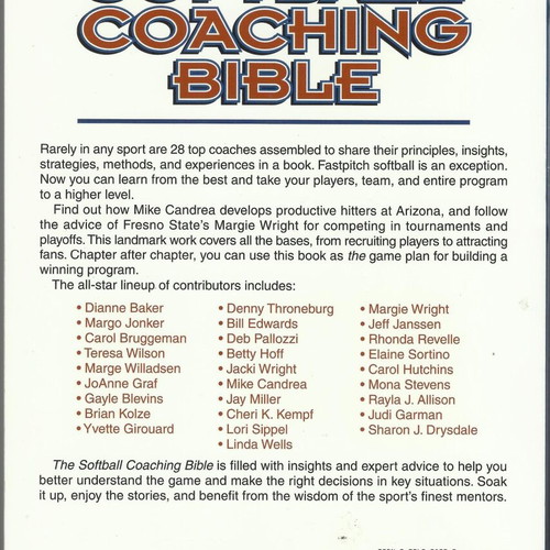 The Softball Coaching Bible book like new, English, Human Kinetics