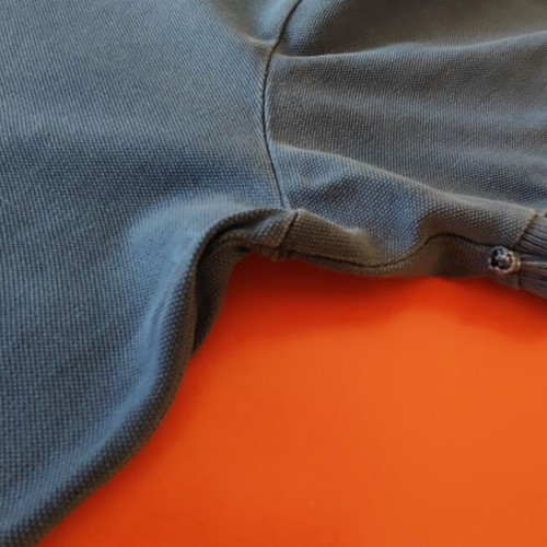 Funky Buddha men's polo blue L cotton used with vintage look