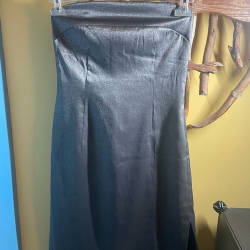 Strapless dress set with silver jacket like new
