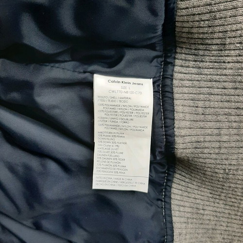 Calvin Klein Jeans Puffer like new, gray silver, size L