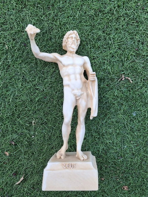 Zeus statue alabaster 18cm like new Greek made