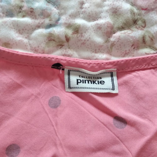 Crop wrap top Pimkie like new, size S, black and pink