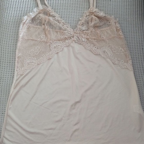 Light pink Lingerie top satin with lace Large Rossoporpora