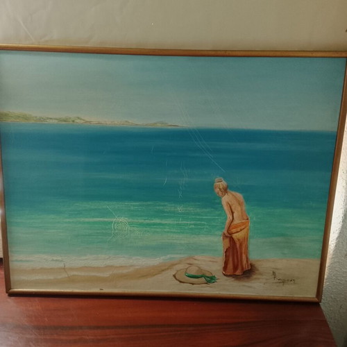 Canvas painting signed by artist like new