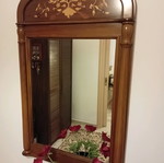 Console and mirror set new, handmade solid Greek walnut