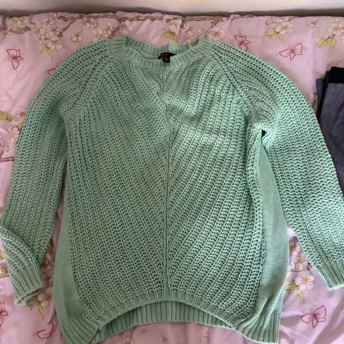 Mango long sweater turquoise like new, size L