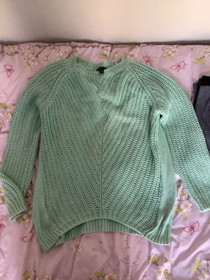 Mango long sweater turquoise like new, size L