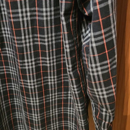 Burberry men's dress shirt used, size L, blue checkered