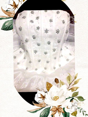 Wedding dress new, size XL, white, simple and beautiful