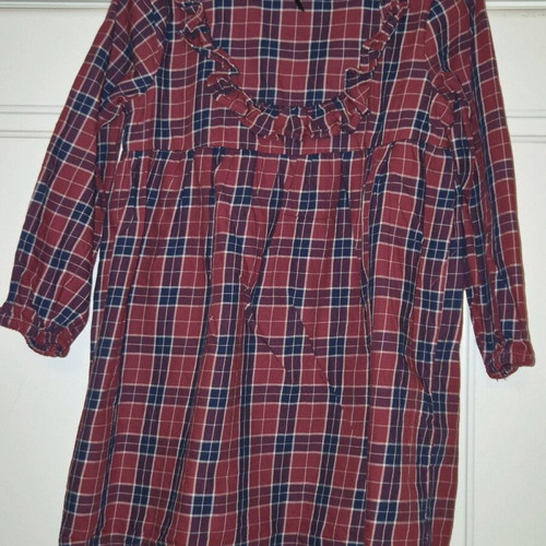 Sinsay checked dress like new, red and blue, size 98 cm