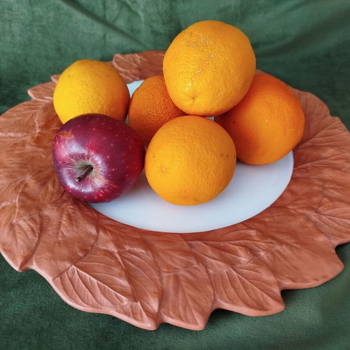 Ceramic serving platter "Lemon Leaf" like new