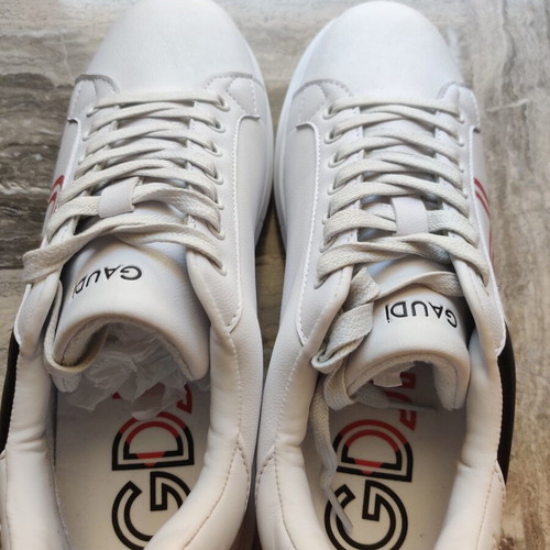 Gaudi sneakers unisex, new, size 42, white and red leather