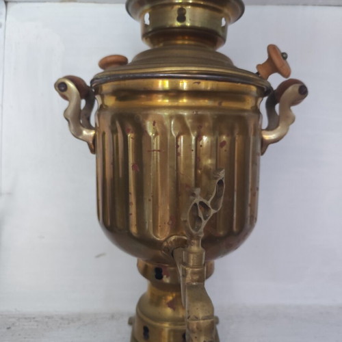 Vintage electric samovar with teapot, 45 cm