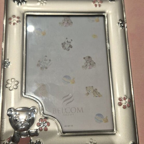 Children's photo album used with silver decoration pink