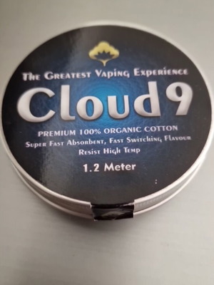 Cloud 9 Premium 100% Organic Vaping Cotton 1.2 Meter new