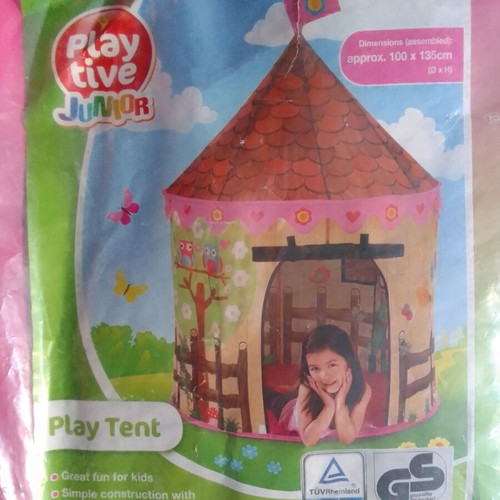 Playtive Junior play tent pink like new for girl with carrying case