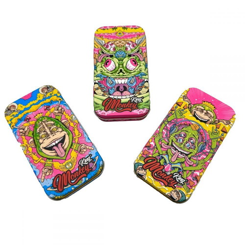 Monkey metal storage box Fluor 11.5x6 cm new