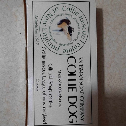 Saltsman Soap collie dog shaped soap, Lassie, new